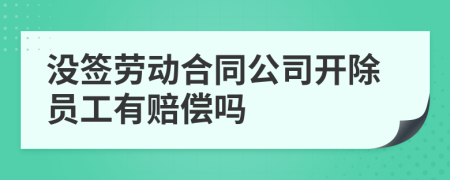 没签劳动合同公司开除员工有赔偿吗