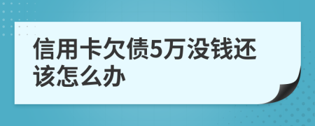 信用卡欠债5万没钱还该怎么办