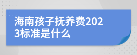 海南孩子抚养费2023标准是什么