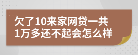 欠了10来家网贷一共1万多还不起会怎么样