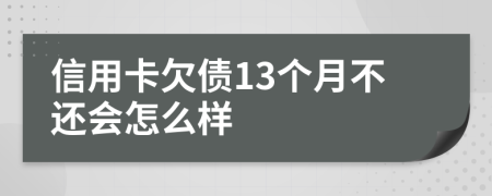 信用卡欠债13个月不还会怎么样