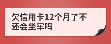 欠信用卡12个月了不还会坐牢吗