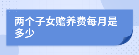 两个子女赡养费每月是多少