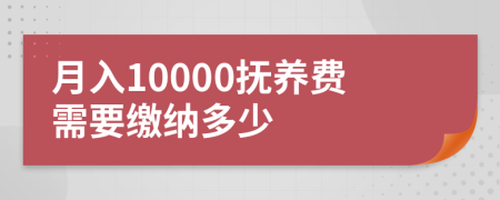 月入10000抚养费需要缴纳多少