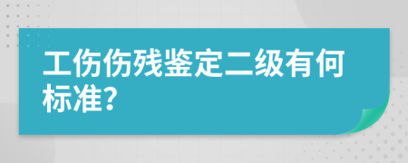 工伤伤残鉴定二级有何标准？