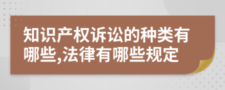 知识产权诉讼的种类有哪些,法律有哪些规定