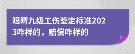 眼睛九级工伤鉴定标准2023咋样的，赔偿咋样的