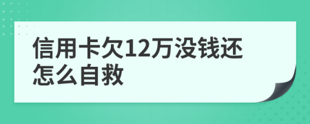 信用卡欠12万没钱还怎么自救