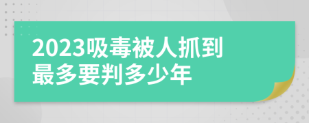 2023吸毒被人抓到最多要判多少年