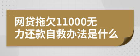 网贷拖欠11000无力还款自救办法是什么