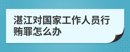 湛江对国家工作人员行贿罪怎么办