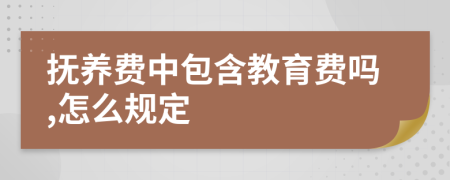 抚养费中包含教育费吗,怎么规定