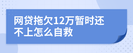 网贷拖欠12万暂时还不上怎么自救