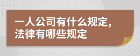 一人公司有什么规定,法律有哪些规定