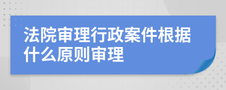 法院审理行政案件根据什么原则审理