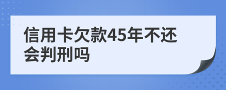 信用卡欠款45年不还会判刑吗