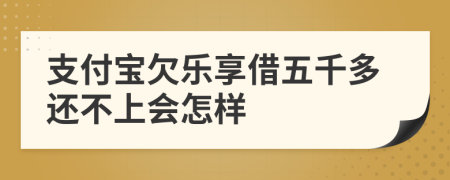 支付宝欠乐享借五千多还不上会怎样