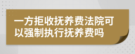 一方拒收抚养费法院可以强制执行抚养费吗