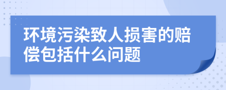 环境污染致人损害的赔偿包括什么问题