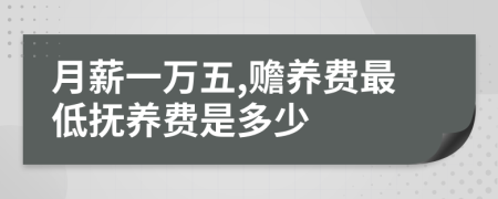 月薪一万五,赡养费最低抚养费是多少