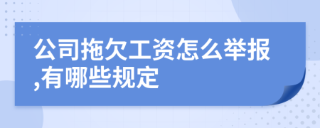 公司拖欠工资怎么举报,有哪些规定