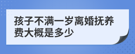 孩子不满一岁离婚抚养费大概是多少