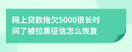 网上贷款拖欠5000很长时间了被拉黑征信怎么恢复