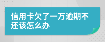 信用卡欠了一万逾期不还该怎么办