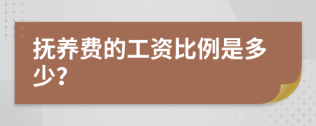 抚养费的工资比例是多少？