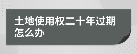 土地使用权二十年过期怎么办