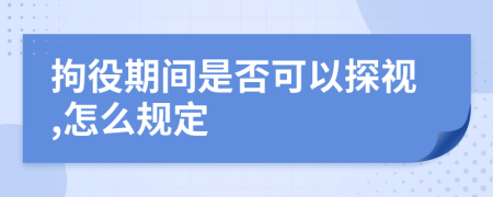 拘役期间是否可以探视,怎么规定