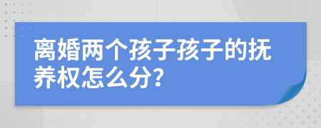 离婚两个孩子孩子的抚养权怎么分？