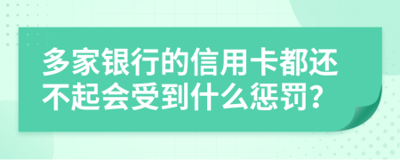 多家银行的信用卡都还不起会受到什么惩罚？