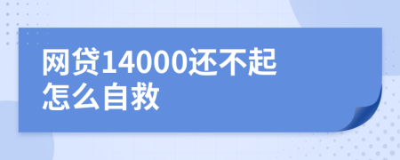 网贷14000还不起怎么自救