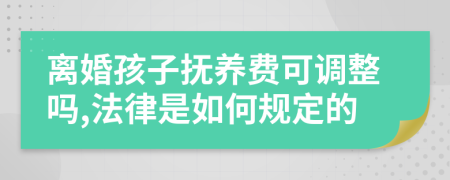离婚孩子抚养费可调整吗,法律是如何规定的