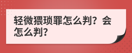 轻微猥琐罪怎么判？会怎么判？