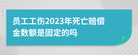 员工工伤2023年死亡赔偿金数额是固定的吗