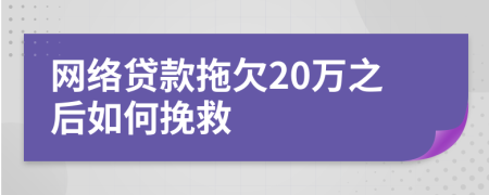 网络贷款拖欠20万之后如何挽救