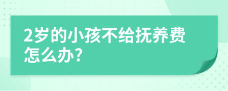 2岁的小孩不给抚养费怎么办?