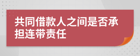 共同借款人之间是否承担连带责任