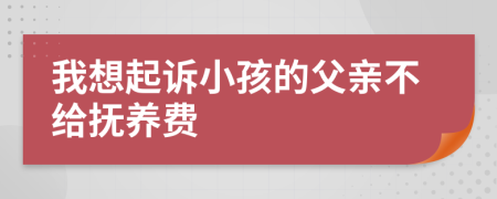 我想起诉小孩的父亲不给抚养费