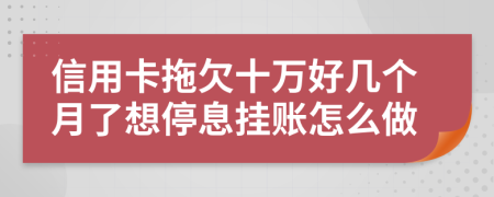 信用卡拖欠十万好几个月了想停息挂账怎么做