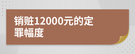 销赃12000元的定罪幅度