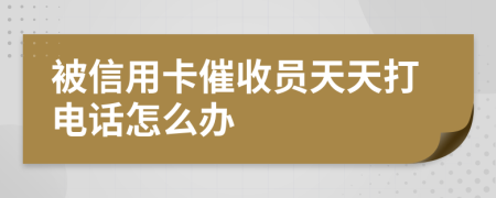 被信用卡催收员天天打电话怎么办