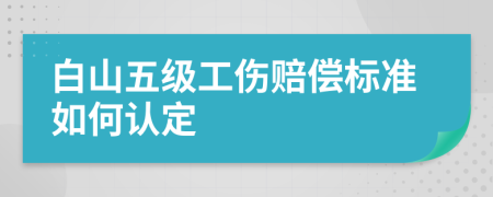 白山五级工伤赔偿标准如何认定