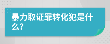 暴力取证罪转化犯是什么？