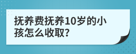 抚养费抚养10岁的小孩怎么收取？