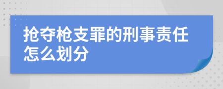 抢夺枪支罪的刑事责任怎么划分