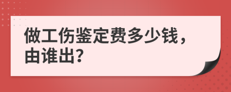 做工伤鉴定费多少钱，由谁出？