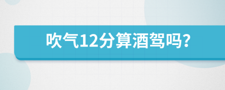 吹气12分算酒驾吗？